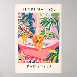 Matisse Dachshund Art Print Funny Bathroom