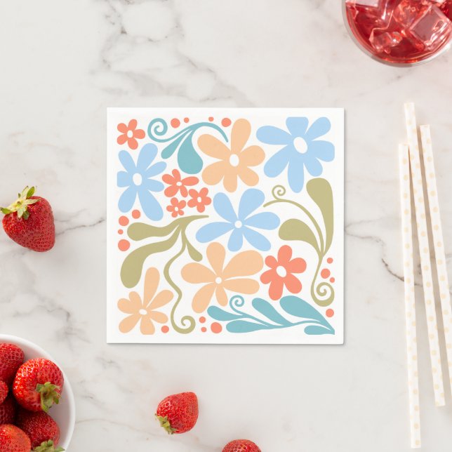 Matisse Daisies Pattern  Napkin (Insitu)