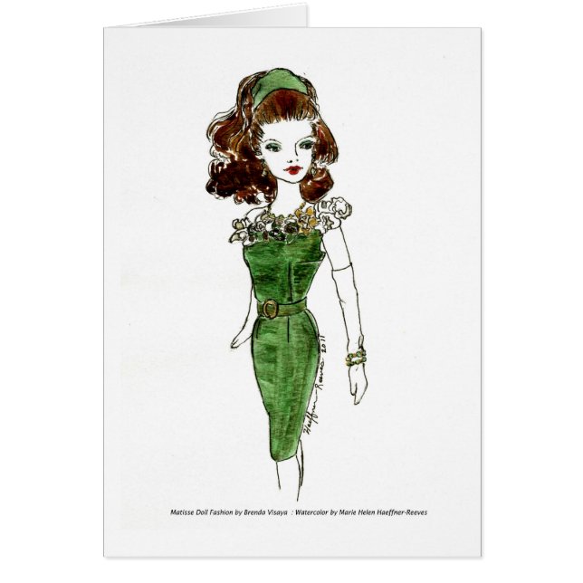 Matisse Doll Fashion Watercolor - Sweet Pea (Front)