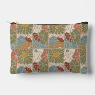 Matisse Groovy floral  Art Nouveau 1970s Boho  Accessory Pouch
