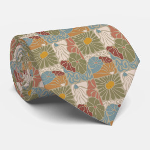 Matisse Groovy floral  Art Nouveau 1970s Boho  Tie