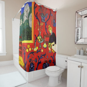 Matisse Harmony in Red Shower Curtain