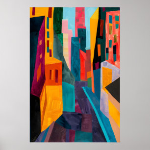 Matisse Inspired Cityscape Art Print Colourful