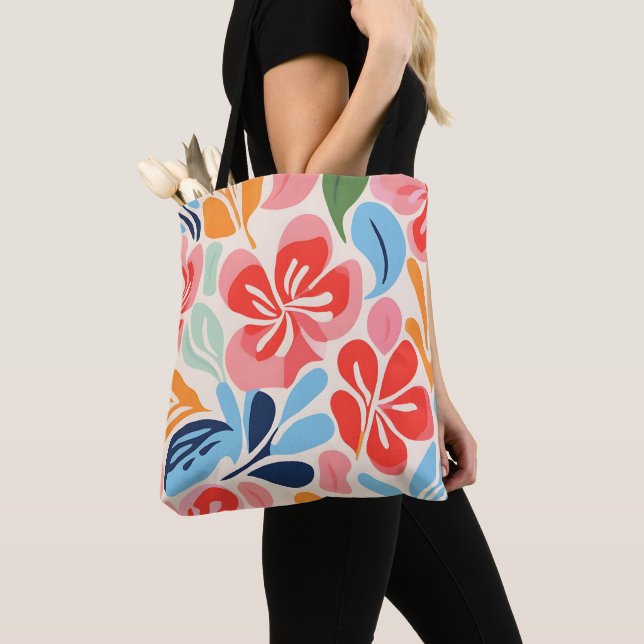 Matisse inspired floral tote bag (Close Up)