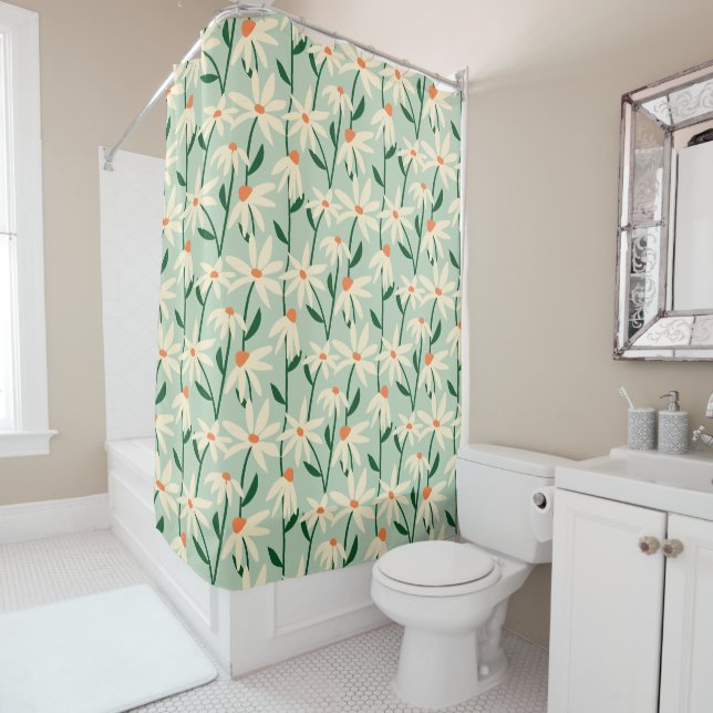Matisse Inspired Flower Market - Copenhagen Shower Curtain (In Situ)