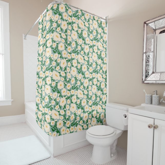 Matisse Inspired Flower Market - Helsinki Shower Curtain (In Situ)