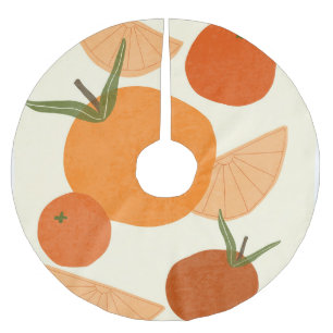 Matisse Inspired: Modern Abstract Shapes Brushed Polyester Tree Skirt