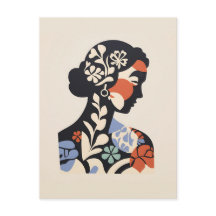 Matisse Inspired Postcard – Face Of A Woman