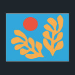 Matisse Leaves Blue & Yellow Postcard<br><div class="desc">Matisse Leaves Blue & Yellow Postcard / Fleurs</div>