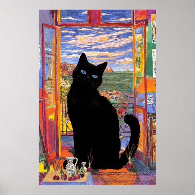 Matisse Open Window Cat Poster (Front)