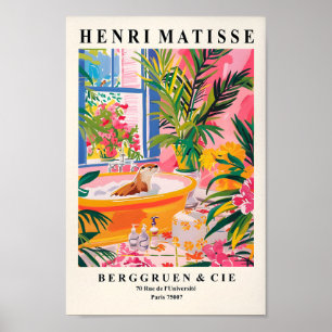 Matisse Poster, Cute Otter Poster, Maximalist Mid  Poster