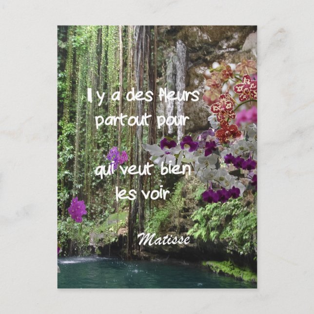 Matisse quote in french postcard (Front)