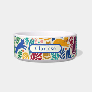 Matisse Style Cats Personalise Bowl