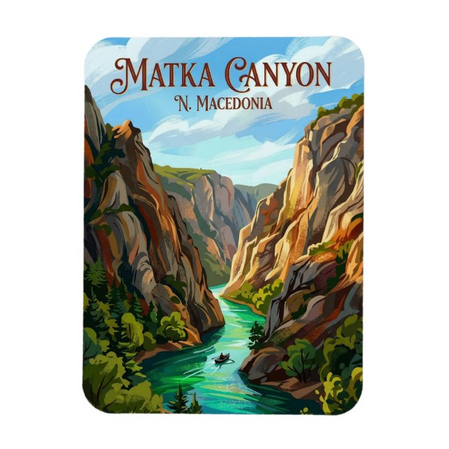 Matka Canyon N. Macedonia Magnet (Vertical)