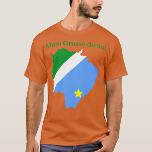 Mato Grosso do Sul Map Flag Brazil T-Shirt