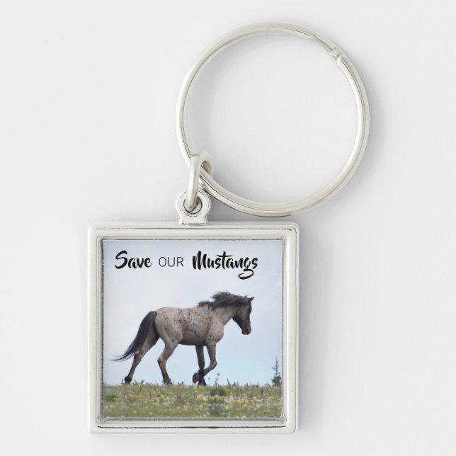 Mato Ska's Determination (Save Our Mustangs) - Key Ring (Front)