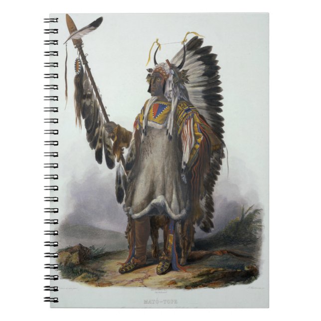 Mato-Tope, a Mandan Chief, plate 13 from Volume 2 Notebook (Front)