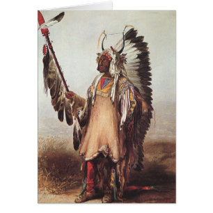 Mato-Tope, A Mandan Chief Portrait by Karl Bodmer