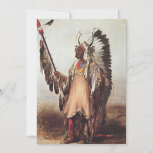 Mato-Tope, A Mandan Chief Portrait by Karl Bodmer