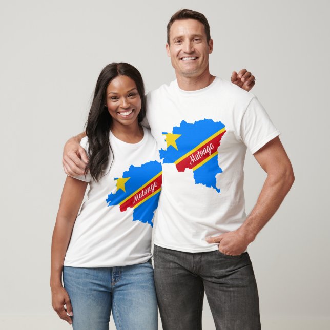 Matonge pattern white T shirt made in USA (Unisex)