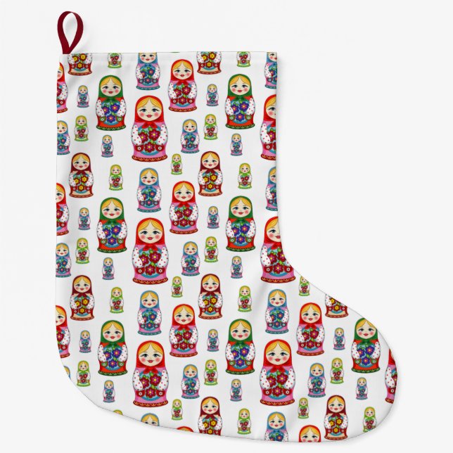Matreshka Large Christmas Stocking (Front)
