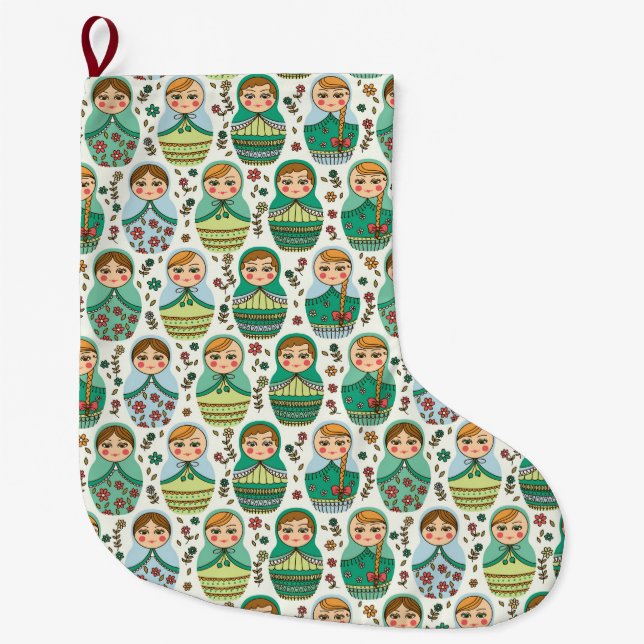 Matreshka Large Christmas Stocking (Front)