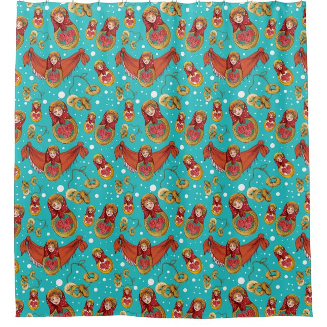 Matreshka Shower Curtain (Front)