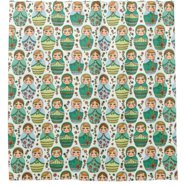 Matreshka Shower Curtain (Front)
