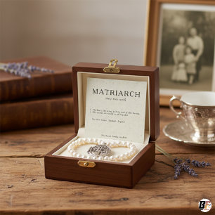 Matriarch Definition Minimalist Jewelry Box Insert