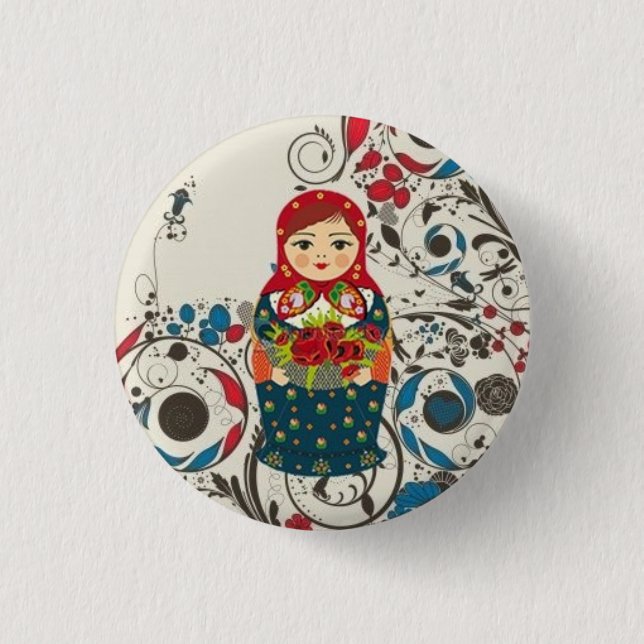 Matriochka 3 Cm Round Badge (Front)