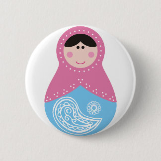 Matrioska pasley spring 6 cm round badge