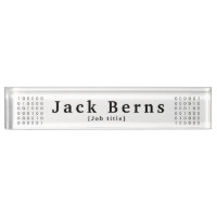 Matrix algebra inspired name plaque