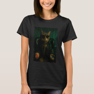 Matrix Cat - Red Pill, Blue Pill T-Shirt