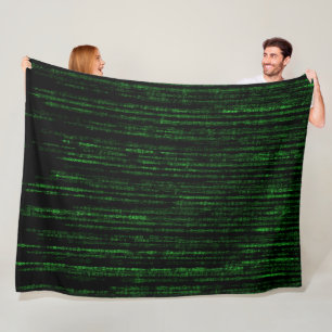 Matrix code fleece blanket