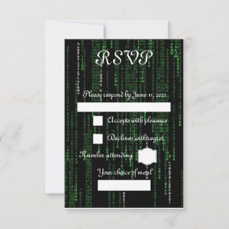 Matrix code RSVP card