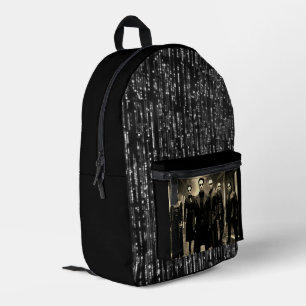 Matrix-Inspired Party Cover Image Futuristic Style Printed Backpack
