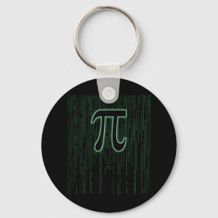 Matrix Inspired Pi Day 3.14 Number Pi Symbol Math Key Ring