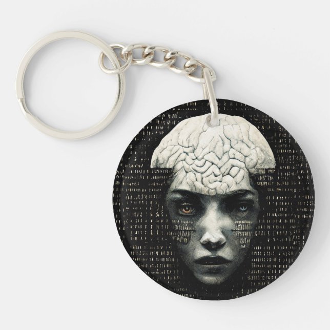 Matrix Man Binary Code Key Ring (Front)