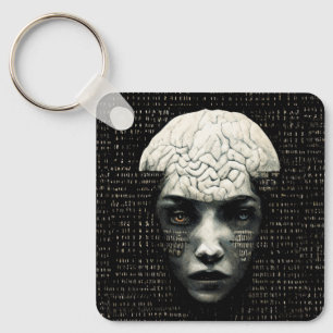 Matrix Man Binary Code Key Ring