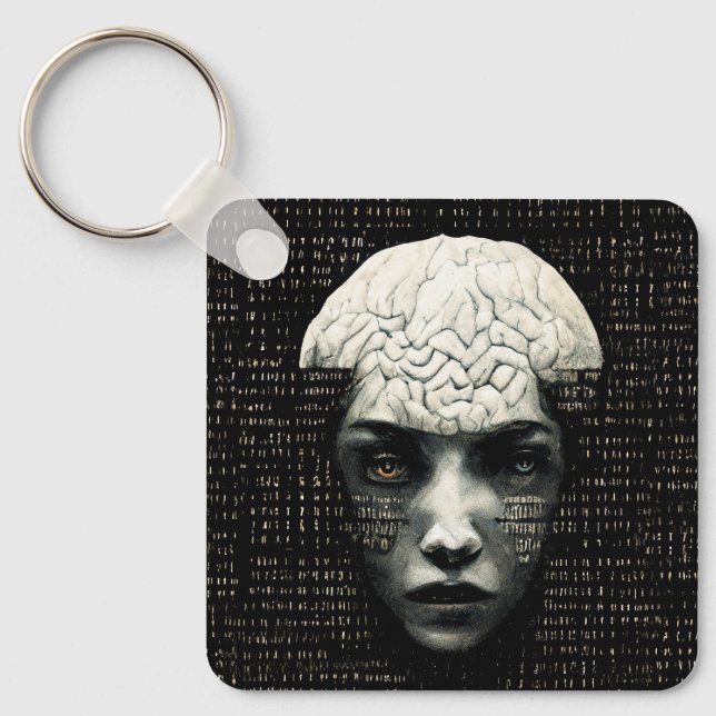 Matrix Man Binary Code Key Ring (Front)