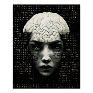 Matrix Man Binary Code Poster