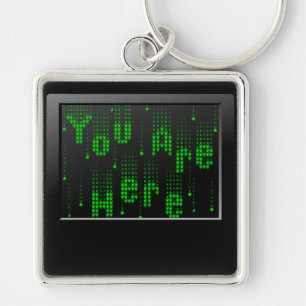 Matrix parody you are here key chains