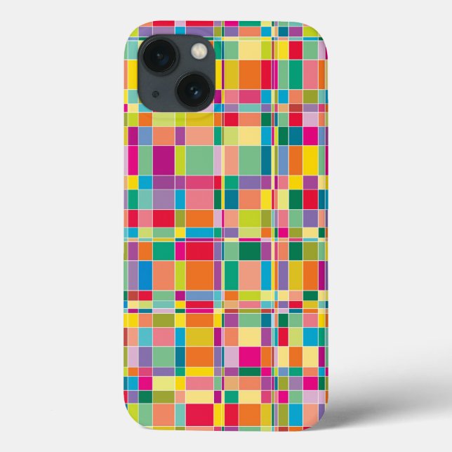 Matrix Squares Rainbow Mosaic Colours Phone Casing Case-Mate iPhone Case (Back)