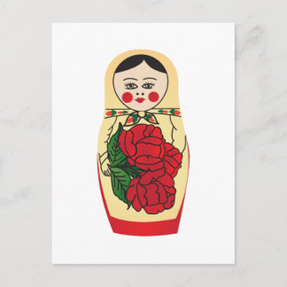 Matrjoška doll postcard