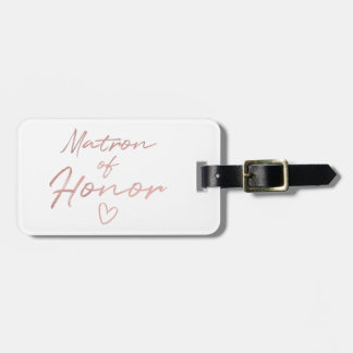 Matron of Honor - Rose Gold faux foil Luggage Tag