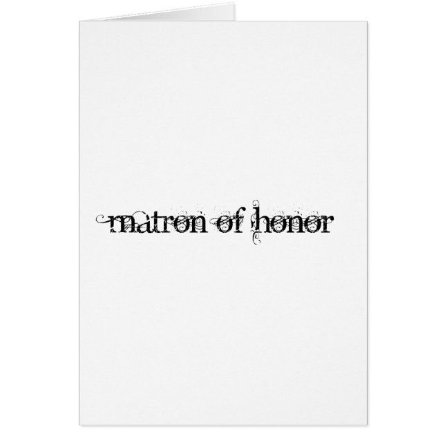 Matron of Honour (Front)