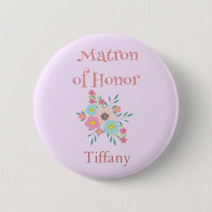Matron of Honour Bridal Shower 6 Cm Round Badge