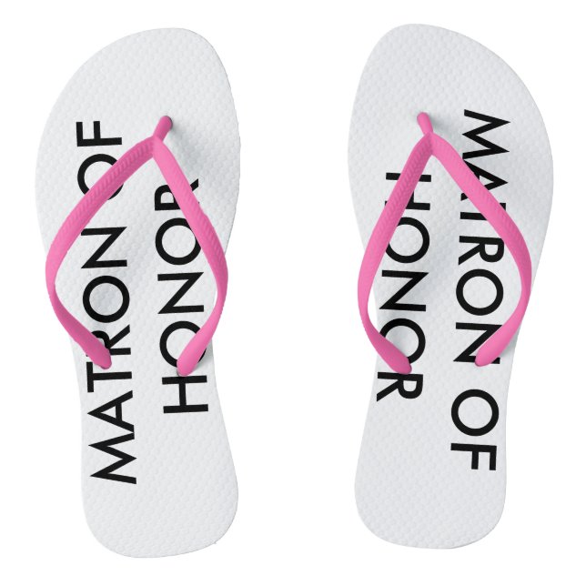 Matron of Honour Bride Wedding Flip Flops (Footbed)
