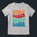 Matron of Honour Bubble Word Art Retro Wedding Tri-Blend Shirt<br><div class="desc">Matron of honour design has a retro word art motif,  is part of the retro wedding collection and is available in more styles.</div>