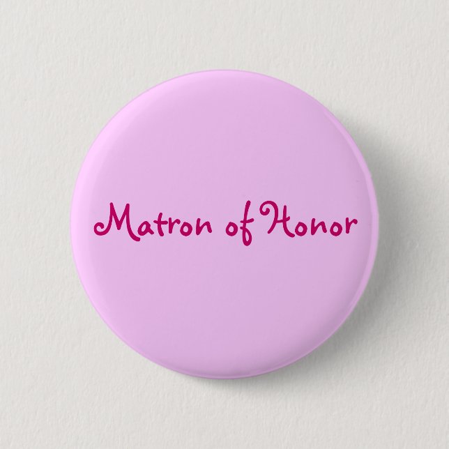 Matron of Honour button (Front)